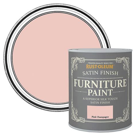 Rust Oleum Pink Champagne Satin Furniture Paint 125 Ml Diy At Bandq