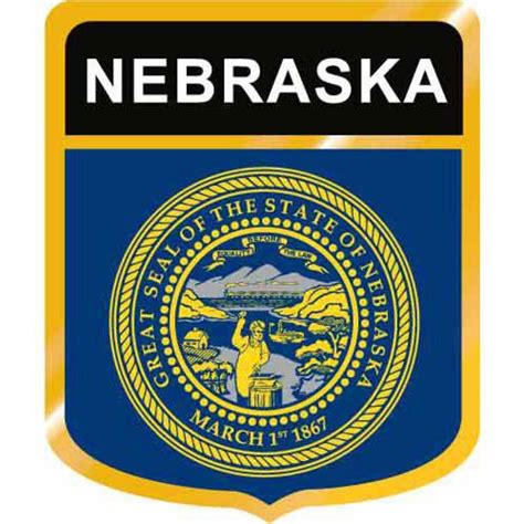 Nebraska Flag Crest Clip Art