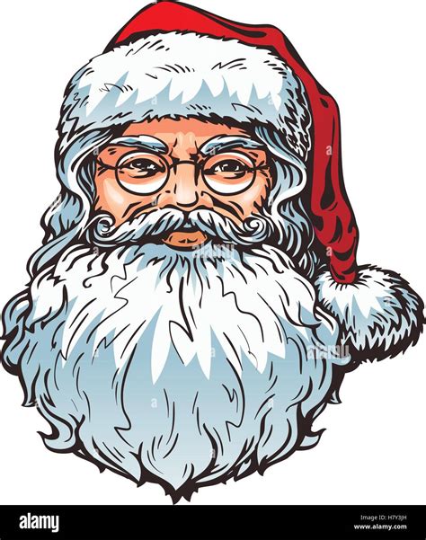 Christmas Portrait Santa Claus Vector Stock Vector Image And Art Alamy
