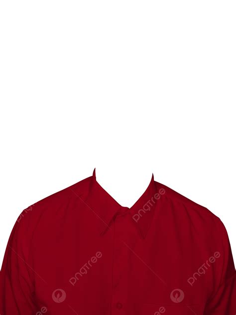 Baju Merah Pakaian Resmi Kemeja Foto Paspor Kemeja Png Transparan