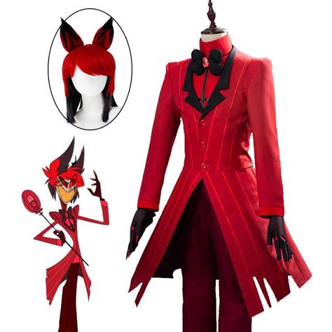 Hazbin Cosplay Otel Üniforma Alastor Cosplay Kostüm Yetişkin Erkekler