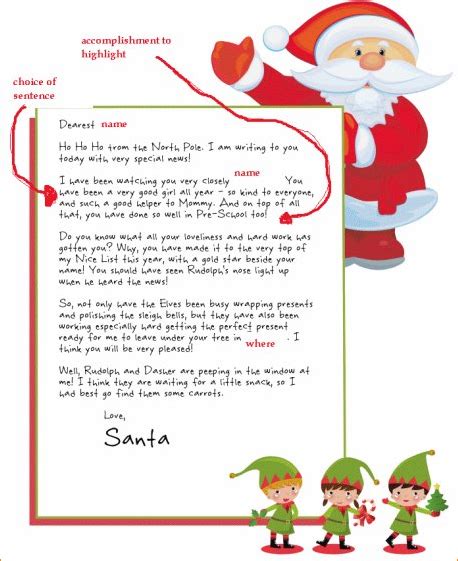 Secret Santa Letter Template Free Printable Templates