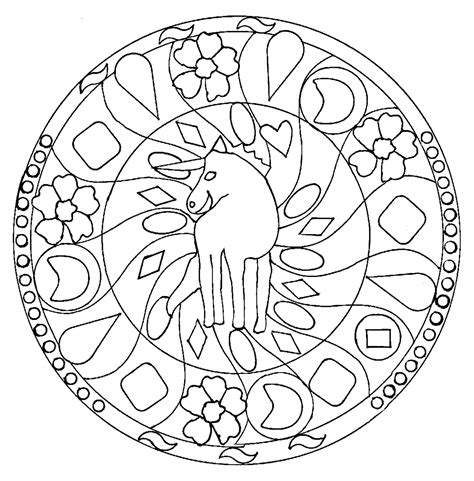 Simple Hand Drawn Horse Mandala Mandalas With Animals