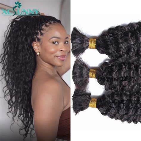 Bulk Human Hair No Weft For Braiding Curly Deep Wave Full Ends Extensions Pcs Pcs Bulk Hair
