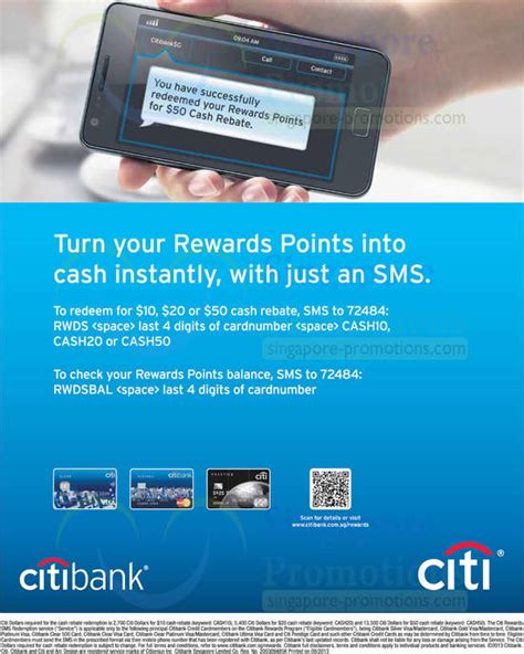 There's no annual fee and a guarantee of at least 10 points on every purchase. Citibank Credit Cards Convert Reward Points To Cash 11 Sep 2013