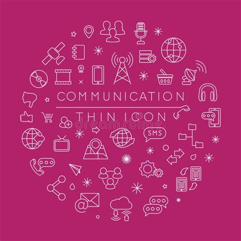 Set Of Communication Icons Stock Vector Illustration Of Element 62107724