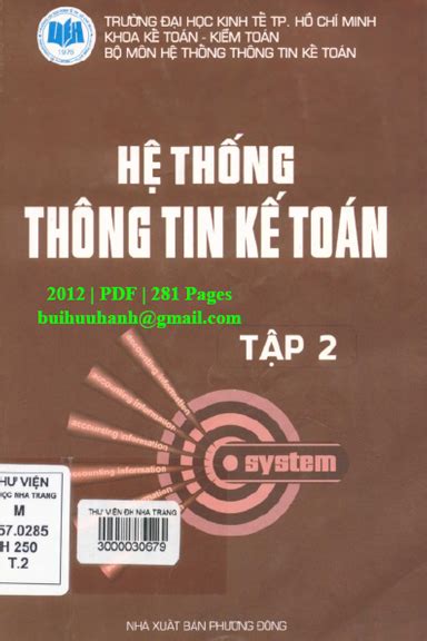 Hệ Thống Thông Tin Kế Toán Tập 2 Nxb Phương Đông 2012 Thái Phúc Huy 281 Trang Sách Việt Nam
