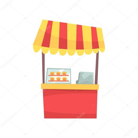 Food Stall With Cupcakes And Sweets Fixed Market Stall For External