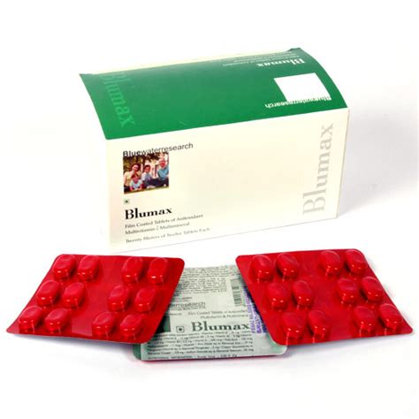 Blumax Multivitamin Chewable Tablets Anti Infective Medicine Raw