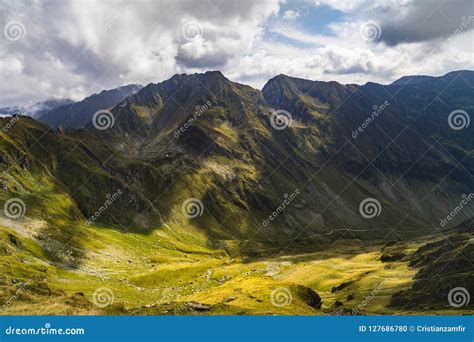 Landscape With Rocky Mountain Peaks Stock Photo Image Of Cloudscape