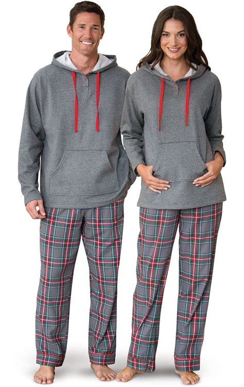 All casual outfits classy outfits fall outfits spring outfits summer outfits winter outfits work outfits. Gray Plaid Hooded His & Hers Matching Pajamas | Matching ...