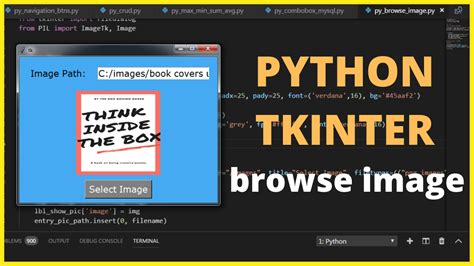 Python How To Browse Image File And Display It In Python Tkinter C