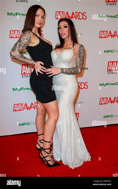 viking barbie l and karma rx attend the 2020 adult video news avn awards at the joint inside