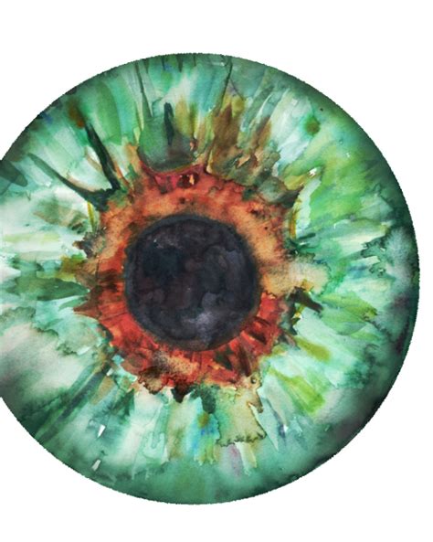 Green Iris Watercolor Print Abstract Eye Art Anatomy By