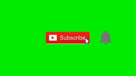Subscribe And Notifications Bell Animation Overlay On Green Screen
