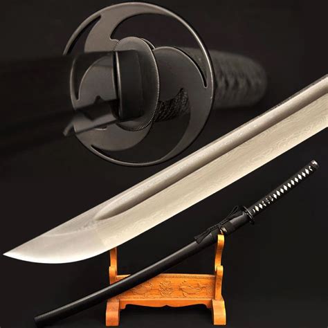 Japanese Samurai Katana Sharp Damascus Folded Steel Full Tang Blade
