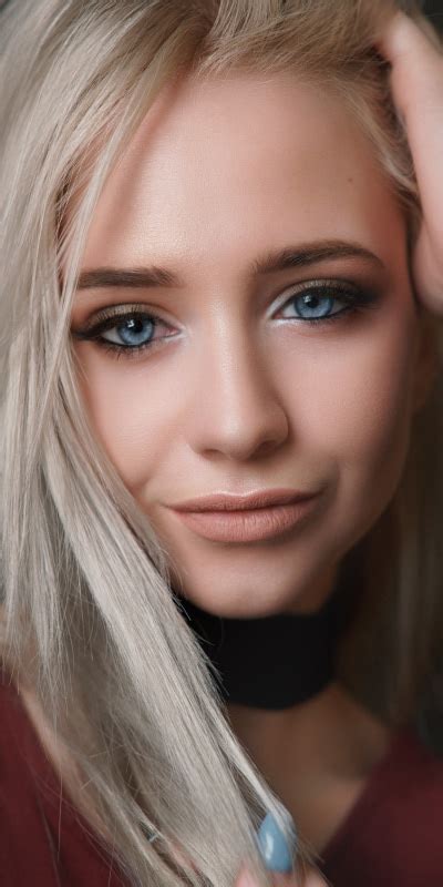 Women Model Blue Eyes Portrait Hair Face Victoria Zheltyakova 1080x2160 Phone Hd Wallpaper
