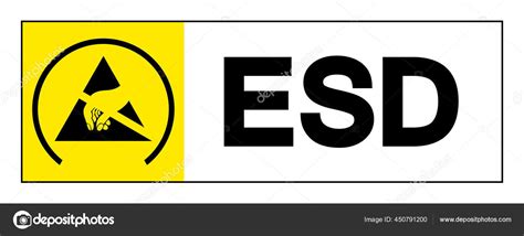 Esd Protective Area Symbol Sign Vector Illustration Isolated White
