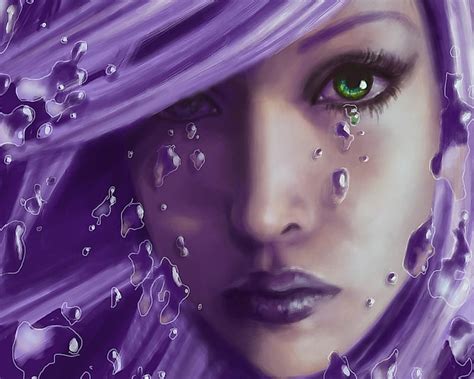 720p Free Download Purple Tears Nose Female Woman Lips Hair