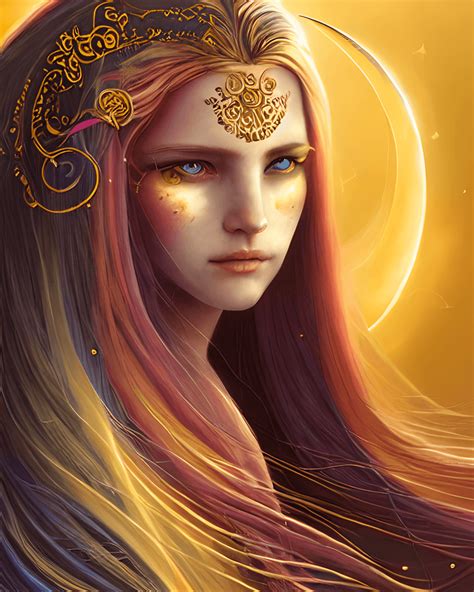 Mystical Warrior Princess Portrait · Creative Fabrica