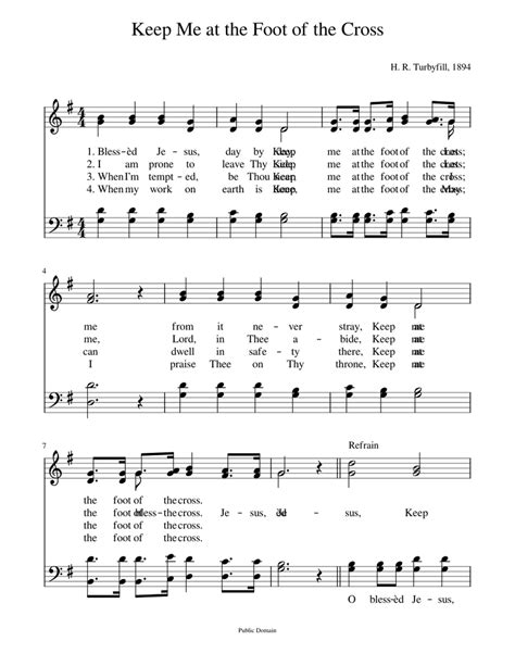 Blessèd Jesus Day By Day H R Turbyfill Sheet Music For Piano
