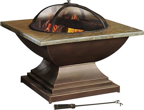 Sunjoy 36 Slate Top Fire Pit Patio Lawn And Garden