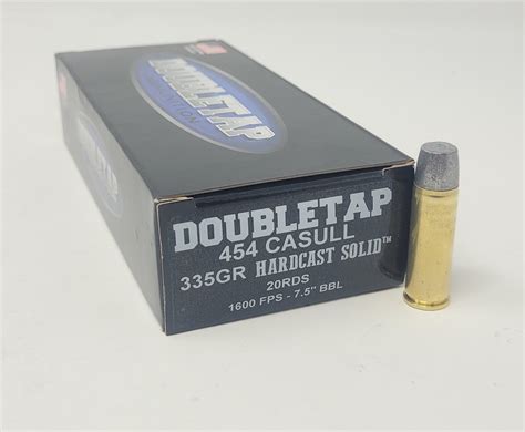 Doubletap 454 Casull Ammunition Dt454cas335hcs 335 Grain Hard Cast