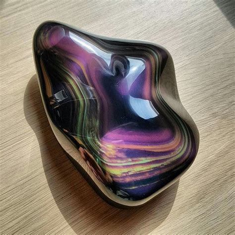 This Fantastic Polished Rainbow Obsidian So Beautiful And