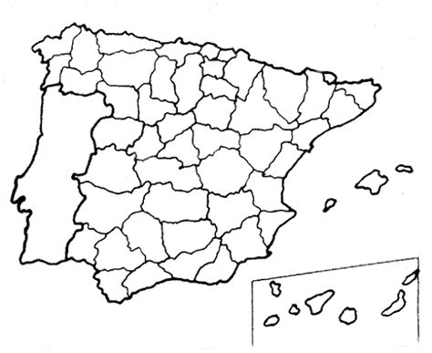 Mapa Mudo De Las Provincias De España Mapas Mudos Atlas Del Mundo
