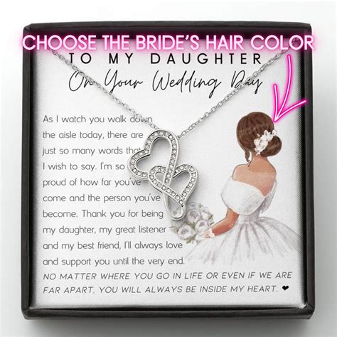 to my daughter on her wedding day personalized bride hair etsy