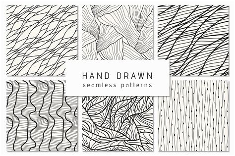 Hand Drawn Seamless Patterns Set 1 Graphic Patterns ~ Creative Market