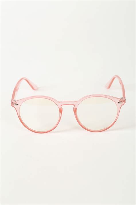 Blush Pink Glasses Blue Light Glasses Round Fashion Glasses