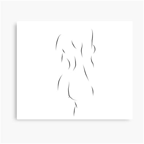 My Naked Body Line Art Minimalism Canvas Print By Llcrg Redbubble