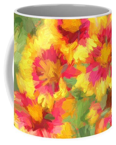 Abstract Blanket Flower 2 Coffee Mug By Leslie Gatson Mudd Abstract