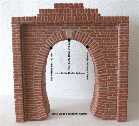 Tunnelportal zum ausdrucken / tunnelportale h0 zum ausdrucken : SPZ-01 C Tunnelportal Ziegel Spur1 Bausatz | bloxxs.de