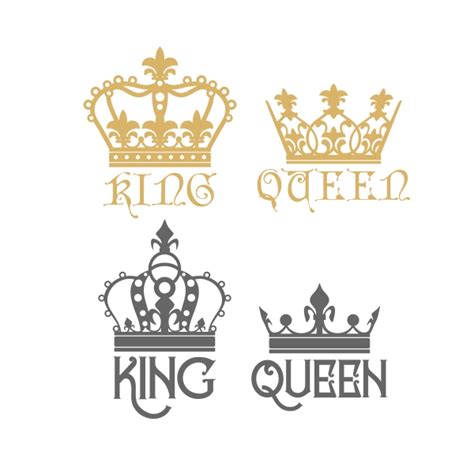 Crown black and white png. King and Queen Crown Cuttable Design