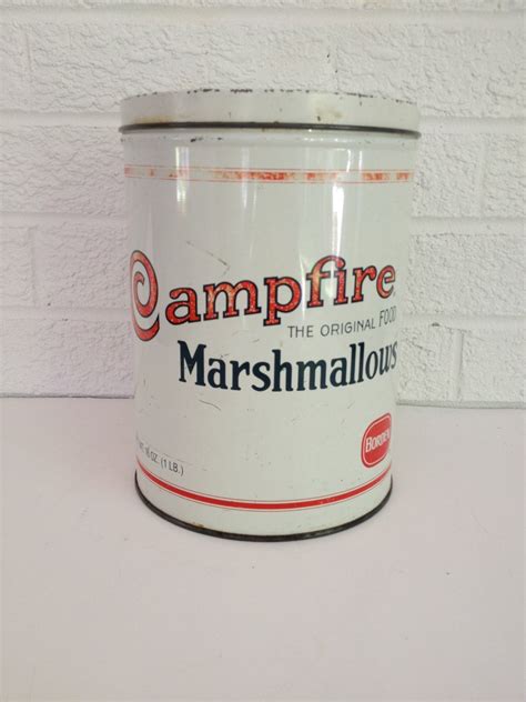 vintage campfire marshmallows tin