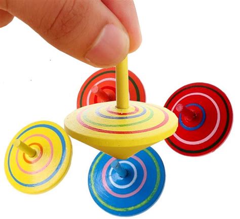 Spinning Top Set Of Four My Wooden Toys