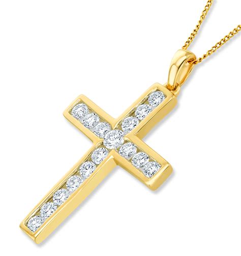 Diamond Cross Necklaces Pendants The Diamond Store