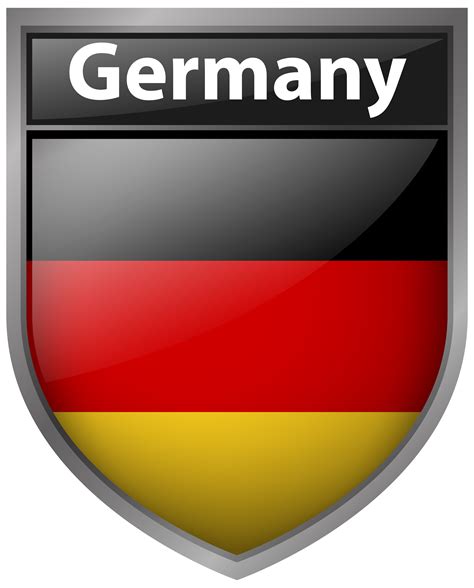 Flag Of Germany On Badge 447361 Vector Art At Vecteezy