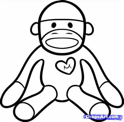 The notorious and witty nature of monkeys often attract children towards them. Printable Sock Monkey Coloring Pages - NEO Coloring