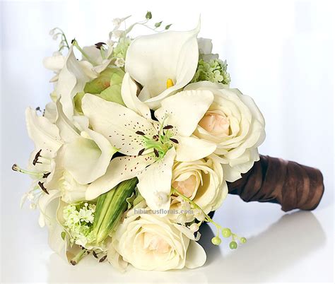 White Tiger Lillies Lily Bouquet Wedding Calla Lily Bridal Tiger
