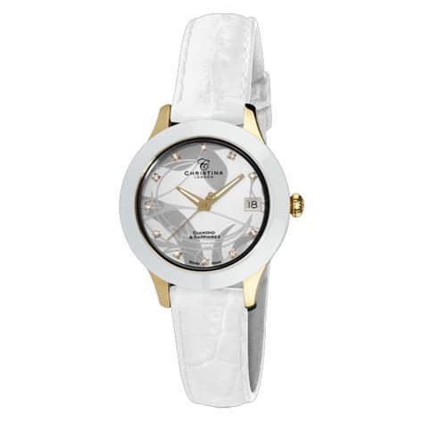308gww Christina Watches Collect Med Diamant Hvide Safirer Og Keramik