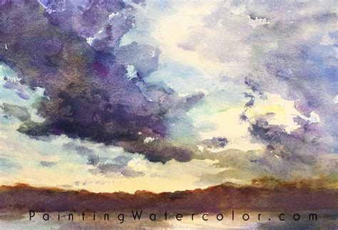 How to paint a sunset with acrylics. Sunset Clouds Watercolor Painting Tutorial