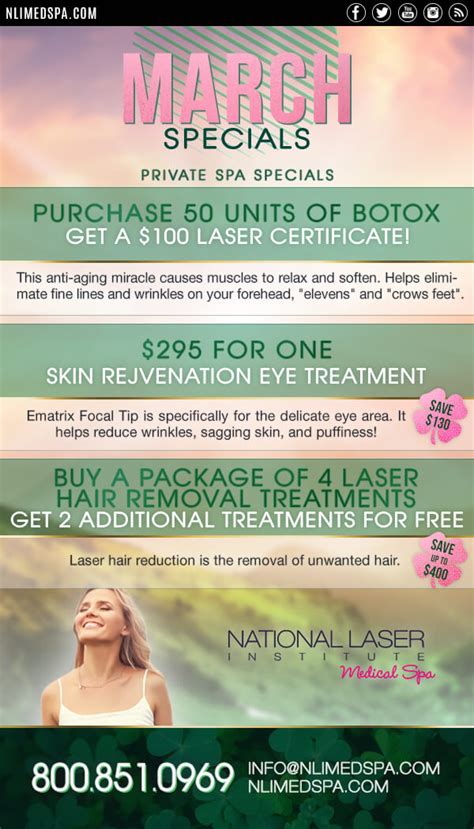 March Specials National Laser Institute Medical Spa