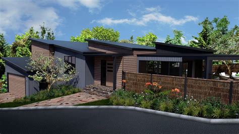 Maybe you would like to learn more about one of these? Storybook Modern Skillion Roof Design - House Plans | #131955