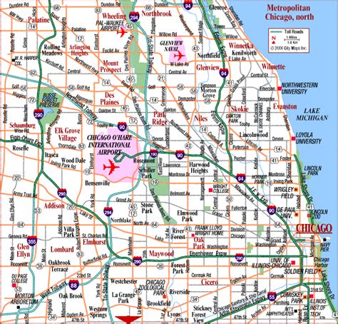 Chicago Map Travel Map