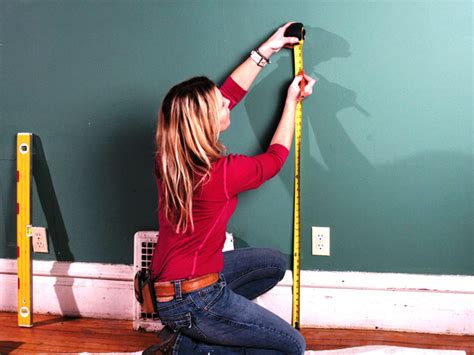 The chair rail goes at the height that lets the top back of a chair hit it instead of the wall. Install a Chair Rail | how-tos | DIY