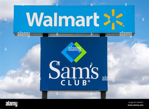 GREEN BAY, WI,USA - JUNE 21, 2021 - Walmart and Sam's Club retail store