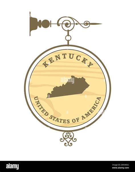 Vintage Label With Map Of Kentucky Vector Stock Vector Image And Art Alamy